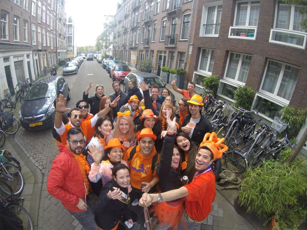 cumpleaños del rey King day Amsterdam